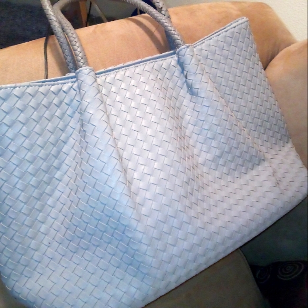 Lulu Dharma Napa Vegan Leather Tote-Lt.Gray